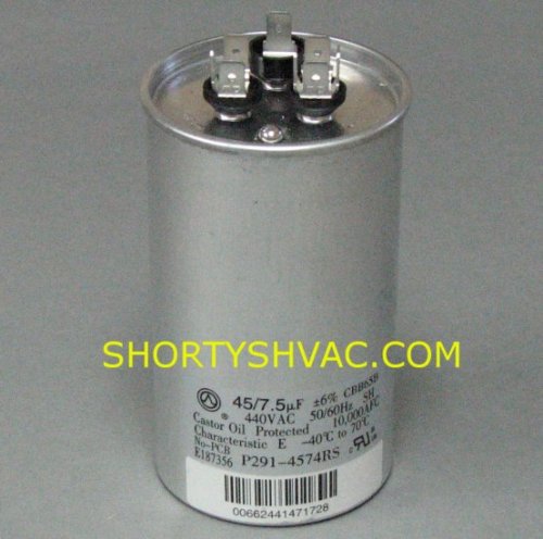 (image for) Carrier Dual Run Capacitor P291-4574RS