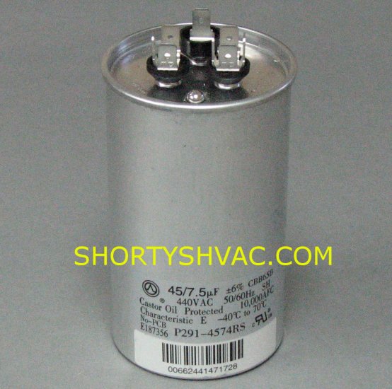 Carrier Dual Run Capacitor P291-4574RS